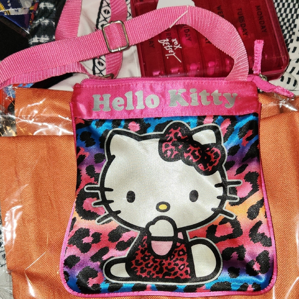 Hello Kitty Pink and Orange Leopard Print Kids Bag